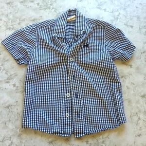 Jack Thomas Blue White Check Plaid Short Sleeve Button Down Size 2T